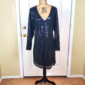 City Chic Bright Lights Dress - black